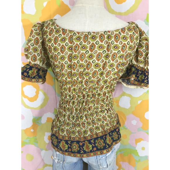 RARE Late 60s 70s Woodstock Era Hippy Top - Picture 3 of 3